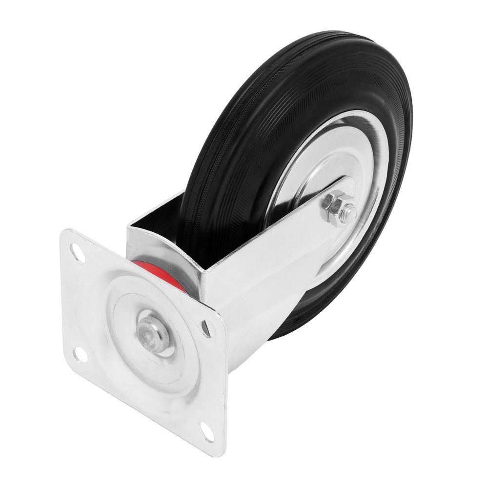 Колесо поворотное D 200 мм, крепление платформенное Сибртех (68718)