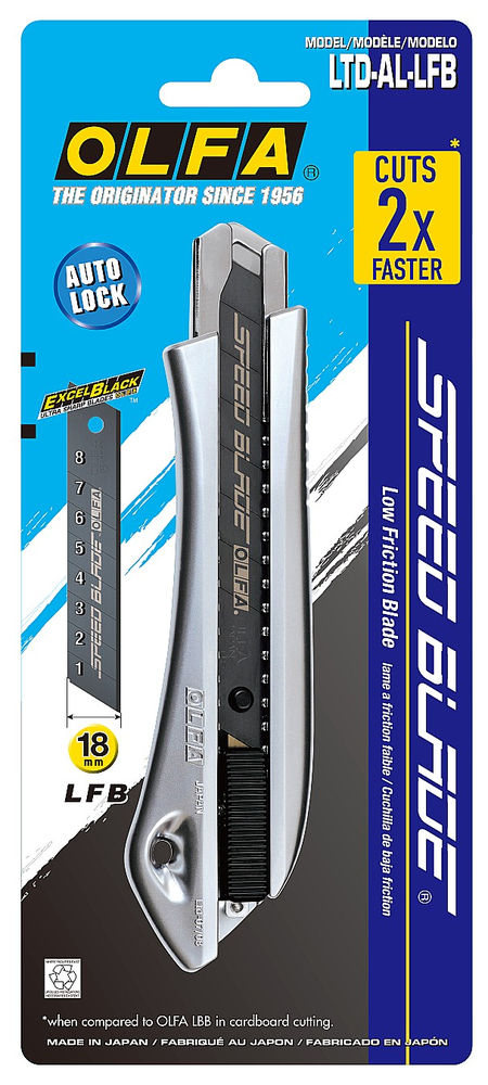Нож с сегментированным лезвием 18 мм OLFA OL-LTD-AL-LFB