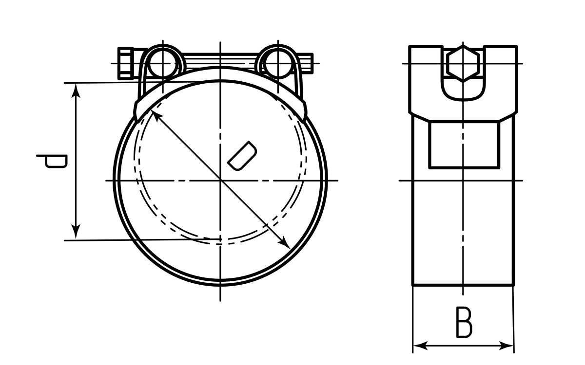 Хомут силовой SR 32-35/W1 ROBUST (Fortisflex) (69037)