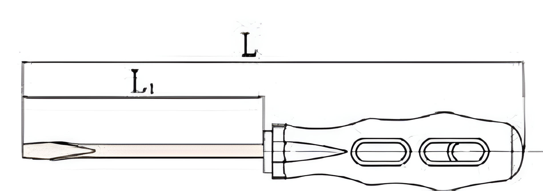Отвертка шлицевая SL 3х50 (общ.134мм) искробезопасный сплав AlCu 260-1002, HORTZ