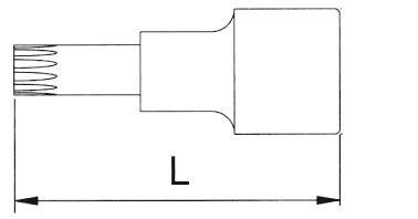 Головка торцевая с вставкой spline M14 L=100 мм 1/2 Licota H4RM14A