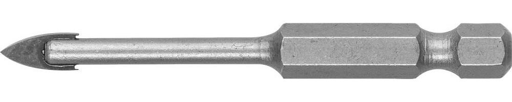 Сверло по стеклу и кафелю 6 мм, 2х кромка, HEX 1/4 ЗУБР 29840-06