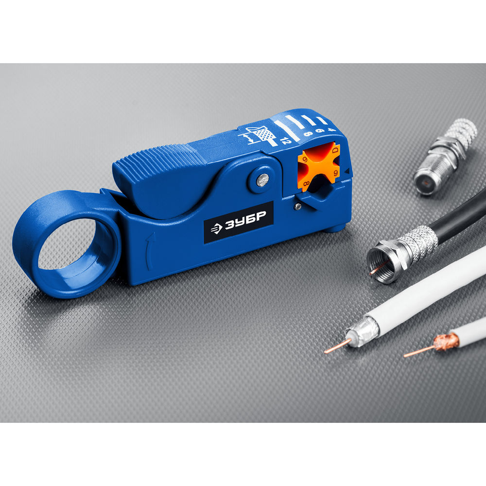 Стриппер коаксиальных кабелей COAX-3 (RG58, RG59, RG62) ЗУБР Профессионал 22657
