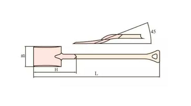 Лопата совковая (исп.B), искробезопасный сплав AlCu 198-1002, HORTZ