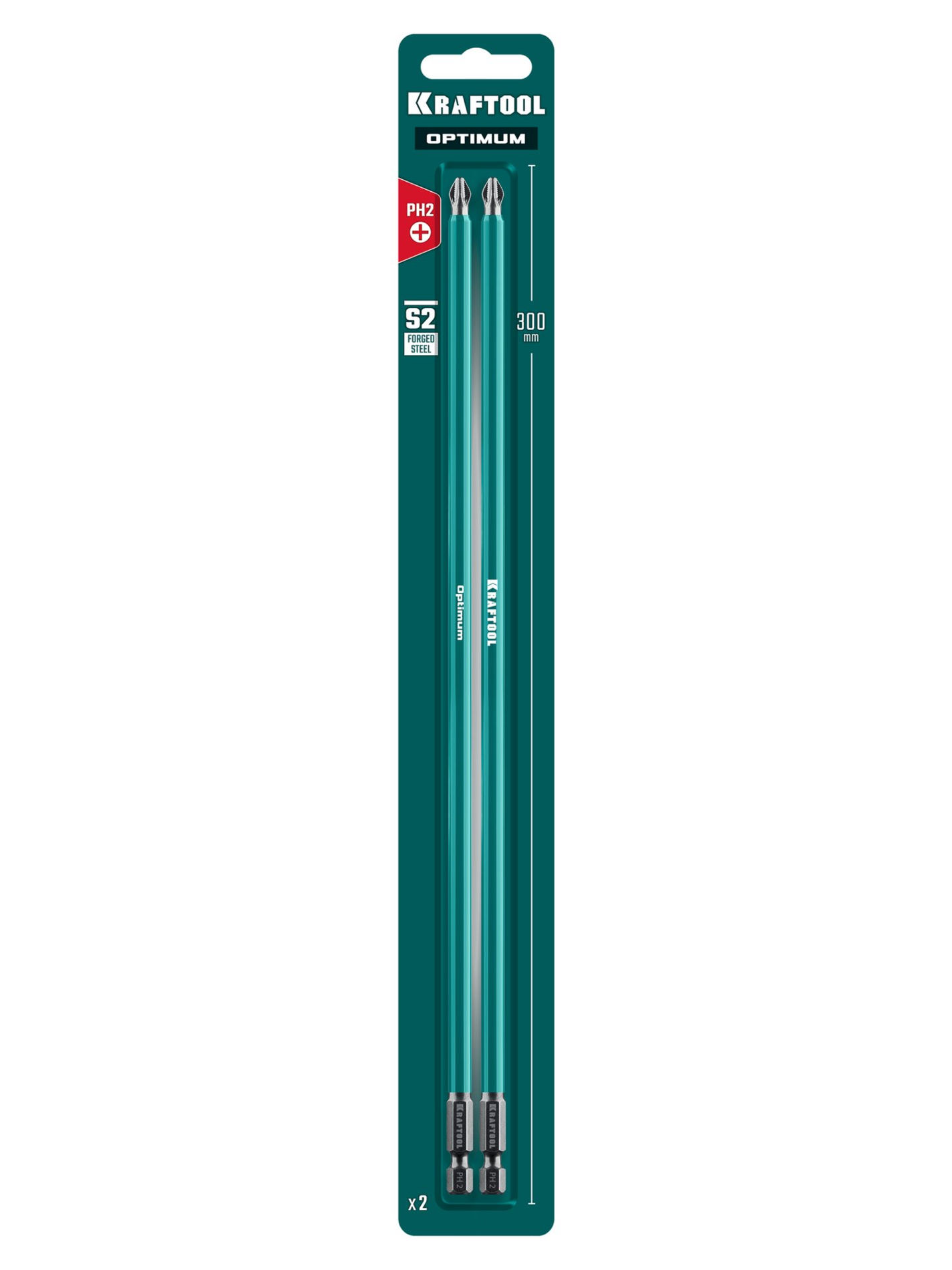 KRAFTOOL OPTIMUM PH 2, 300 мм, 2 шт, биты (26122-2-300-2)