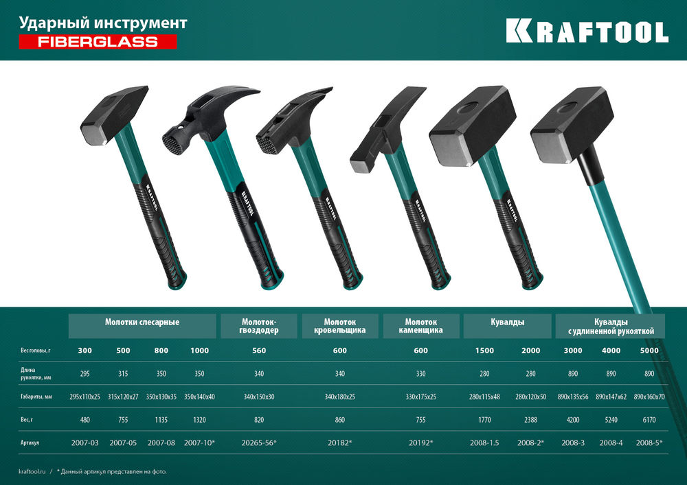 Слесарный молоток Fiberglass, 1000 г KRAFTOOL 2007-10