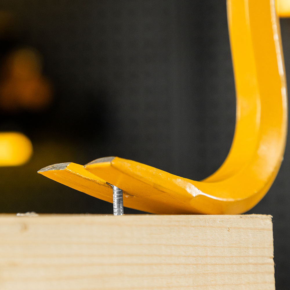 Лом-гвоздодер, 450 мм, шестигранный 16 мм, окрашенный, сталь 65 Denzel