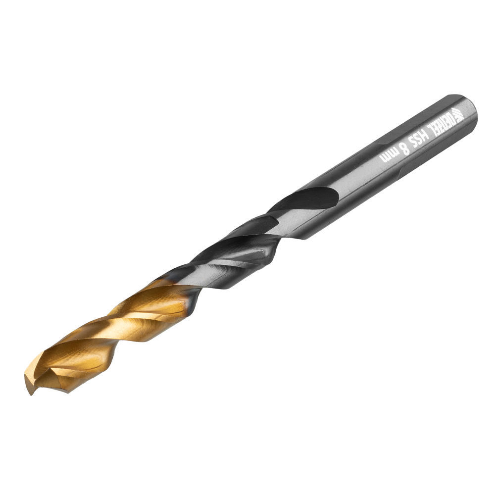 Набор сверл по металлу, 2-3-4-5-6-8 мм, HSS-Tin, Golden Tip, 6 шт Denzel (72300)