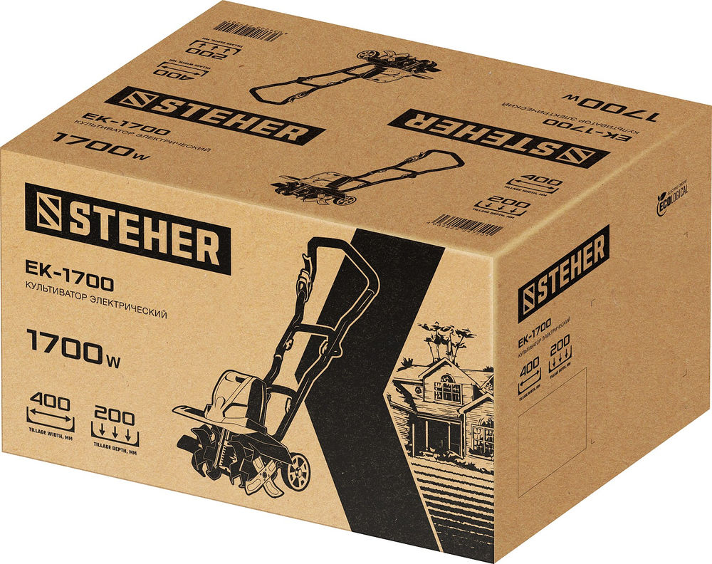 Культиватор электрический 1700 Вт STEHER EK-1700