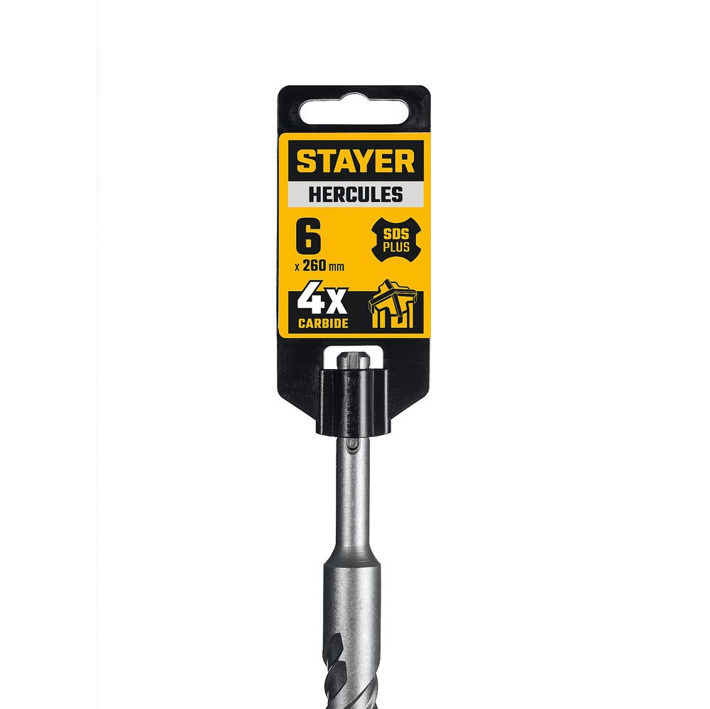 Бур SDS-plus HERCULES-4Х STAYER 6x260 мм 29290-260-06  