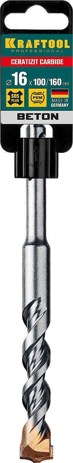 KRAFTOOL Ceratizit Carbide, 16 х 160 мм, SDS-plus бур (29320-160-16_z02)