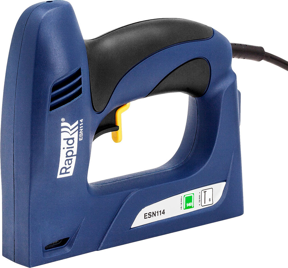 Электрический нейлер-степлер 2-в-1 для скоб R:El.Staple Gun ESN114, тип 140 и гвоздей 300 RAPID 5000131