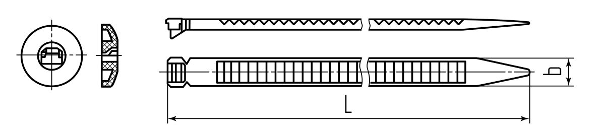 Стяжка нейлоновая КСК 8х380 (черн) (100шт) (Fortisflex) (83504)
