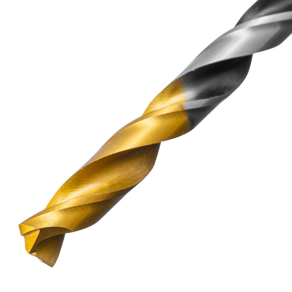 Сверло спиральное по металлу 6 x 93мм, Р6М5, Golden Tip, многогранная заточка Denzel (718278)