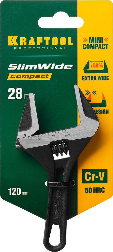 Ключ разводной SlimWide Compact, 120/28 мм (27266-15) KRAFTOOL