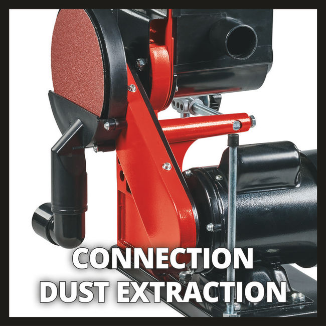 Станок шлифовальный Einhell TC-US 380, 380Вт, круг 150мм(шкурка), лента 100х914мм,стол,угл.упор (4419257)