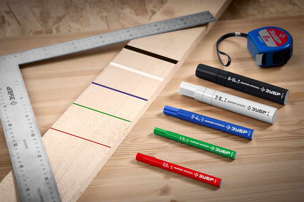 Маркер-краска МК-200 красный, 1 мм ЗУБР 06326-3