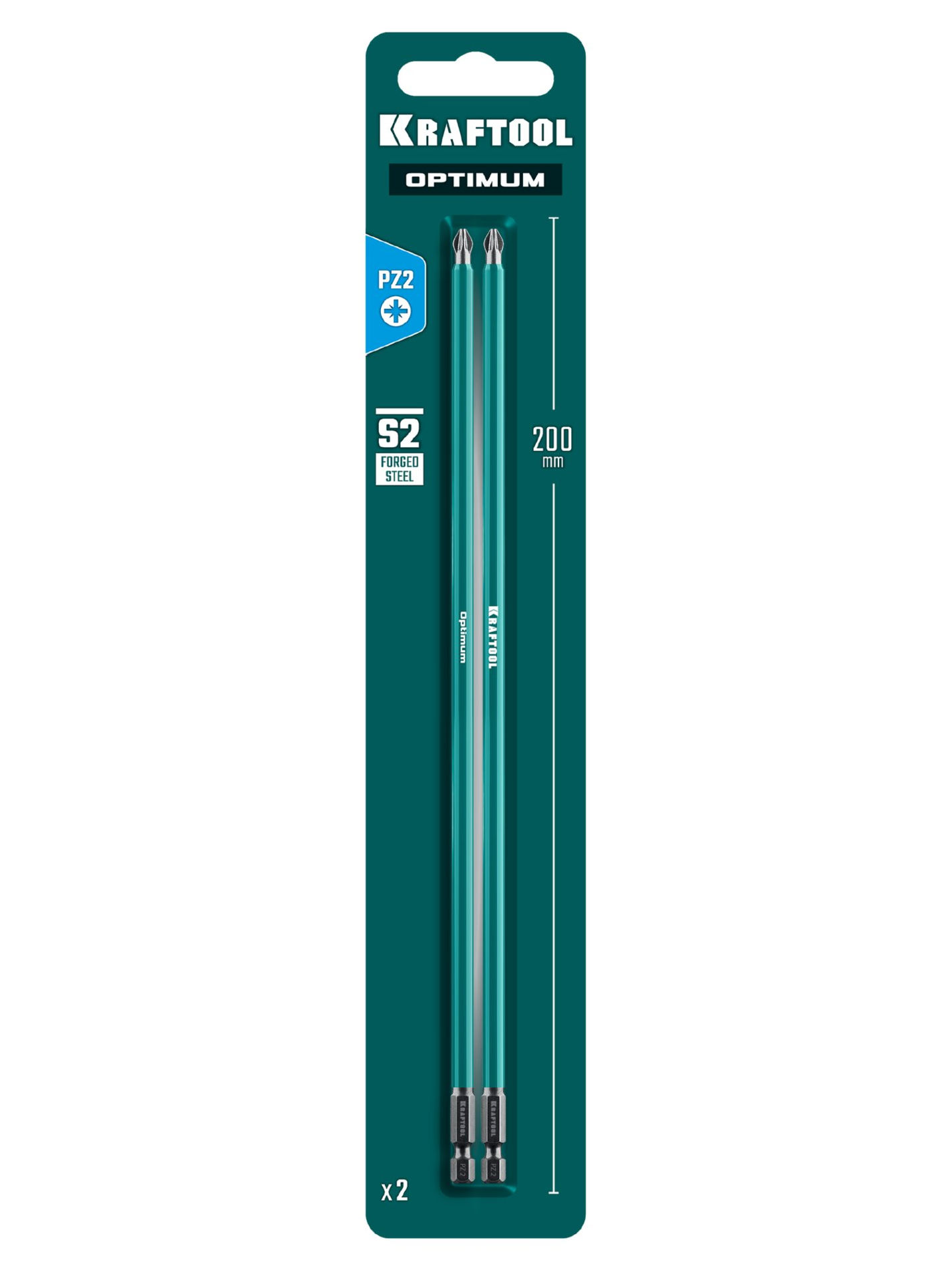 KRAFTOOL OPTIMUM PZ 2, 200 мм, 2 шт, биты (26124-2-200-2)