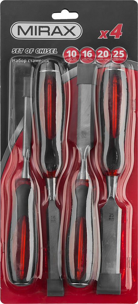 Набор стамесок-долот 4 предм MIRAX 1810-H4