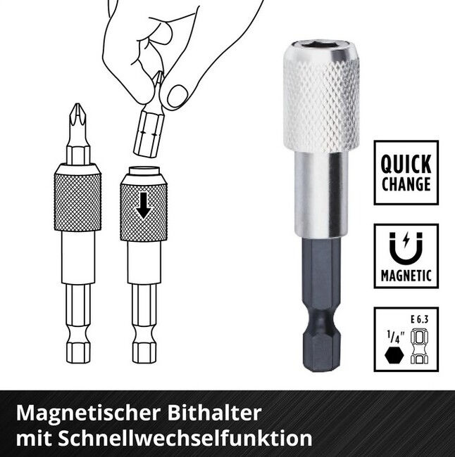 Набор бит Einhell 32 предмета,битодержатель,XS-Case (118693)