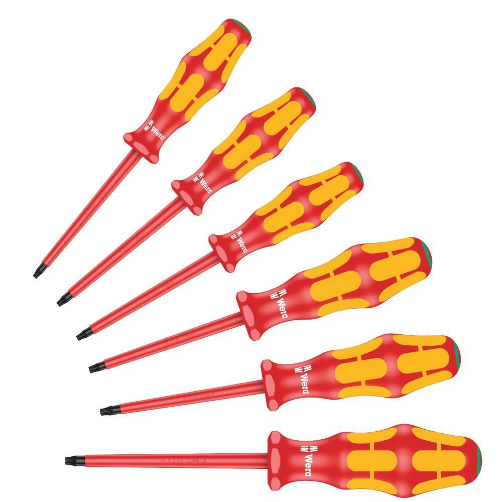 167 i/6 TORX® VDE Набор диэлектрических отвёрток, 6 пр., TX 8-9-10-15-20-25 (WE-133356)