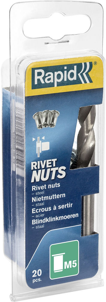 Нержавеющая заклепка R:Rivets М5, 20 шт RAPID 5000672