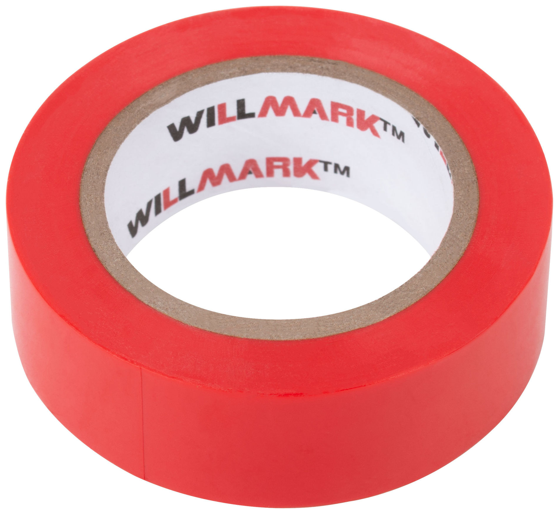 Изолента ПВХ самозатухающая WILLMARK 19 мм х 0,15 мм х 10 м ( красная ) (11014)
