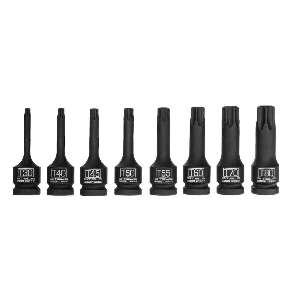 Набор ударных торцевых головок Torx 1/2, в кейсе, 8 шт. Stels