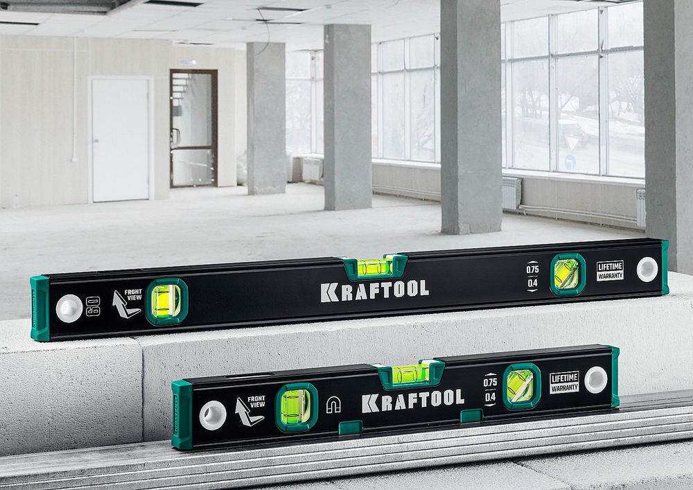 Уровень 1500 мм, с зеркальным глазком KRAFTOOL 34781-150