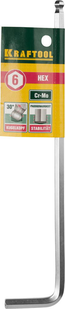 Ключ имбусовый длинный 6 мм Hex KRAFTOOL 27437-6