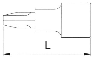 Головка торцевая с вставкой PH0 1/4 Licota H2PH0