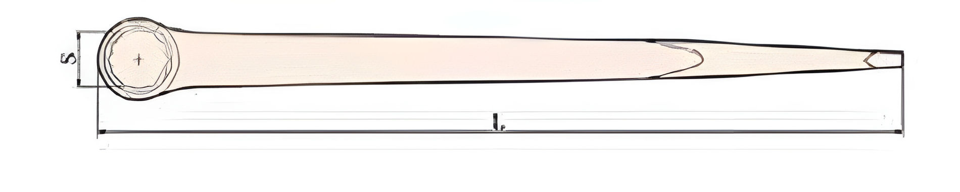 Ключ коликовый накидной прямой 65 искробезопасный сплав AlCu 155-65, HORTZ