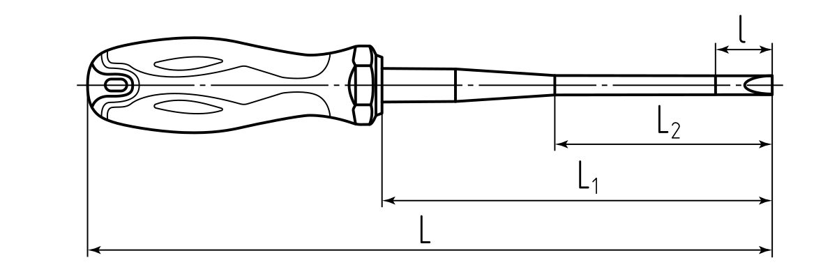 Набор диэлектрических отверток НИО-2208 серия СЛИМ (КВТ)