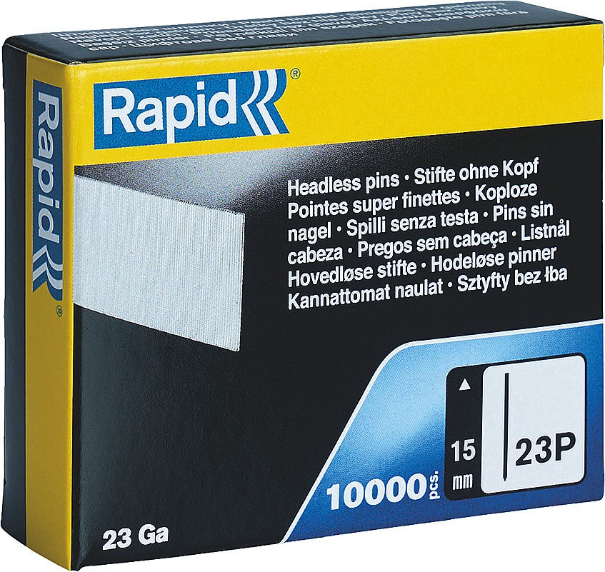 Закаленные супертвердые гвозди тип 23Р, 15 мм, 1000 шт RAPID 5001358