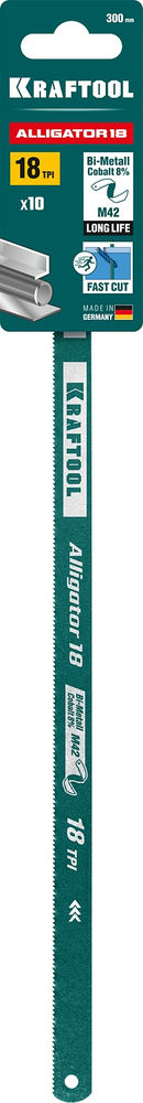 KRAFTOOL Alligator-18, 18 TPI, 300 мм, биметаллическое гибкое полотно по металлу (15942-18-1)