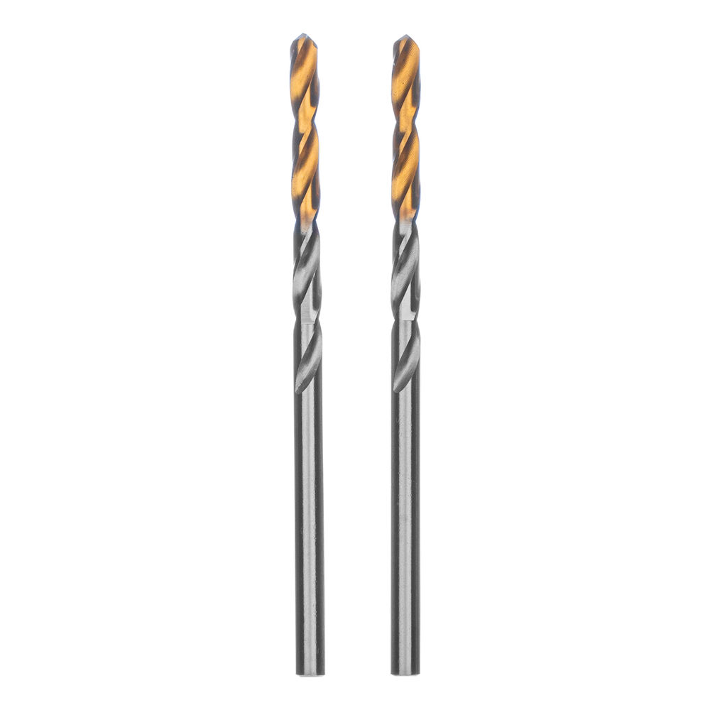 Сверло спиральное по металлу 3,2 x 65 мм, Р6М5, Golden Tip , 2шт. Denzel (718226)