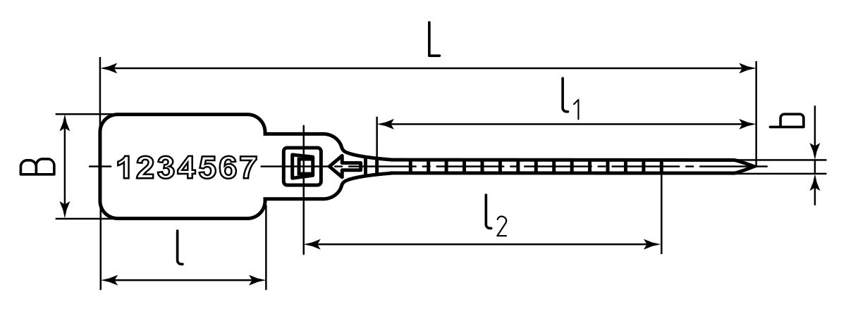 Пломба контрольная УП 255 (оранж) (Fortisflex) (55865)