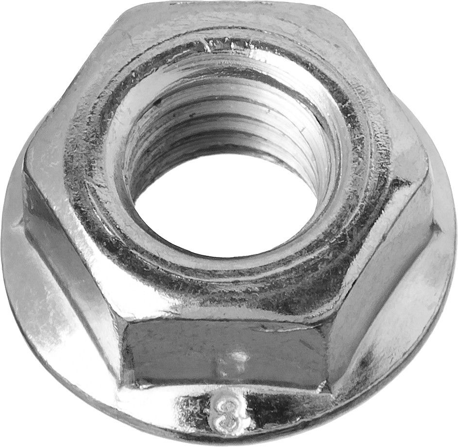 Гайка с фланцем M8, кл. пр. 6, цинк, 6 шт ЗУБР DIN 6923 303636-08