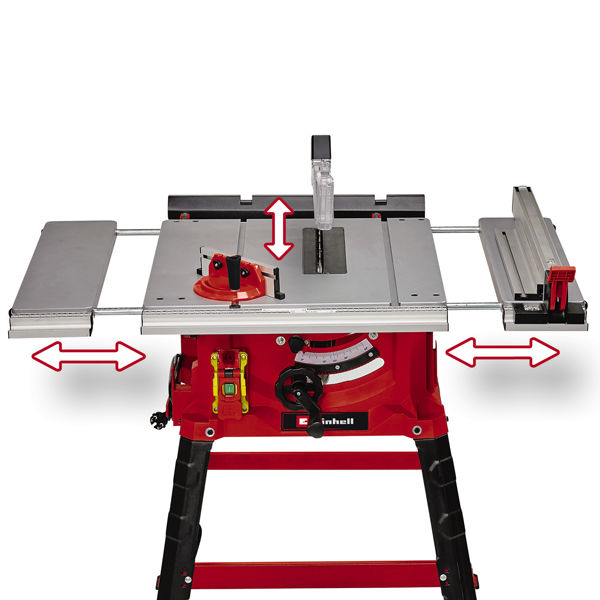 Пила стационарная Einhell TC-TS 2225 U, 2200Вт,пропил 80мм,4250 об/мин,254х30 мм,раздв.расшир,ножки (4340515)