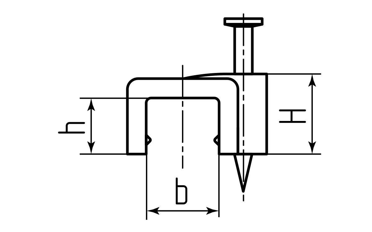 Скоба пластиковая СПП 6 (50шт) (Fortisflex) (49450)
