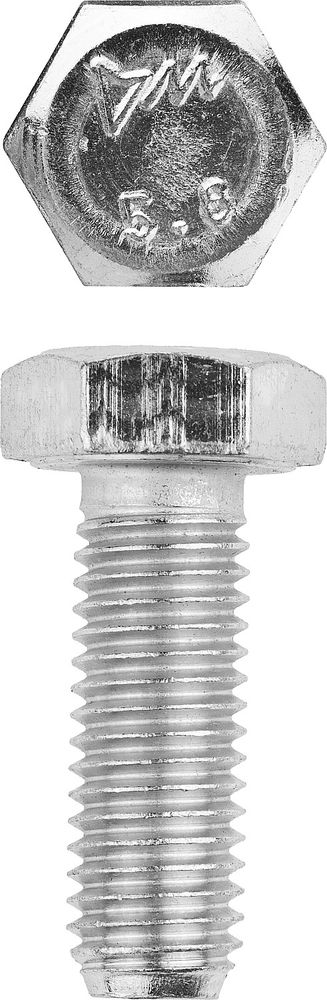 Болт M12 x 30 мм, кл. пр. 5.8, цинк, 5 кг, ГОСТ 7798-70 ЗУБР 303080-12-030