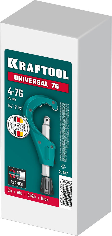 Труборез для меди и алюминия Universal-76, 6–76 мм KRAFTOOL 23487