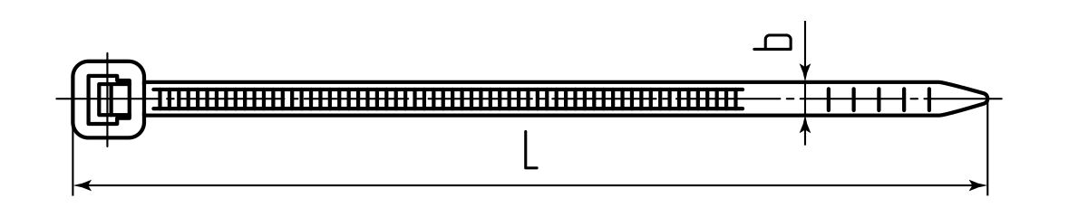 Стяжка нейлоновая КСС 8х300 (бел) (100шт) (Fortisflex) (50009)