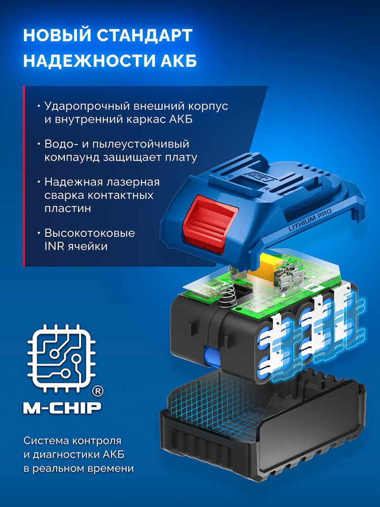 Бесщеточная модульная дрель-шуруповерт 20 В 50 Н·м 2 АКБ LMS 4 А·ч кейс ПРОФЕССИОНАЛ ЗУБР КОМПАКТ Комби #3 DB-50-42-H3