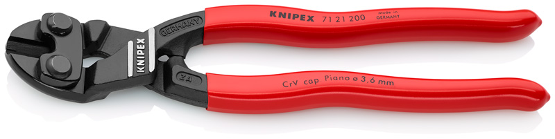 Болторез компактный 200 мм, голова 20°, обливные ручки CoBolt KN-7121200