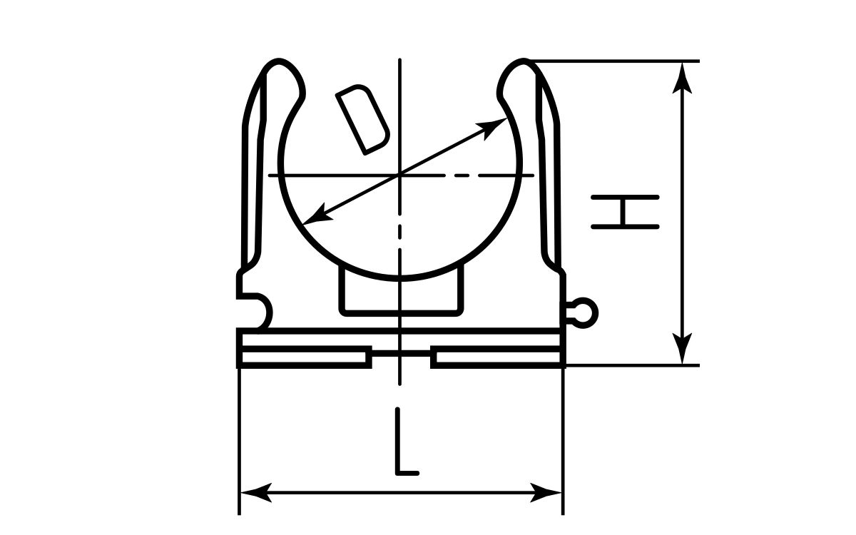 Клипса-крепеж 32 (Fortisflex) (44243)