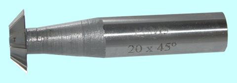Фреза для пазов ласточкин хвост 20,0х63х 6,3х12х50° Р6АМ5 ц/х обратный конус CNIC