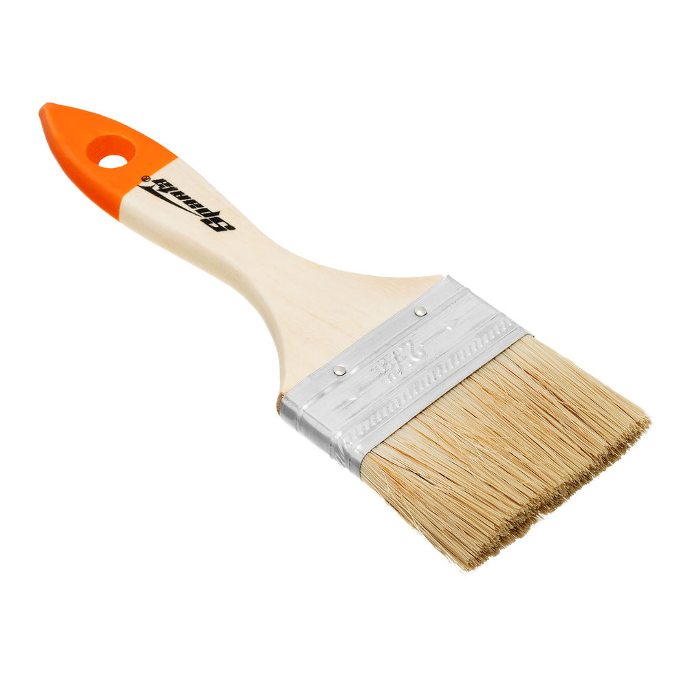 Кисть плоская Slimline 2.5 (63 мм) натуральная щетина, деревянная ручка Sparta (824355)