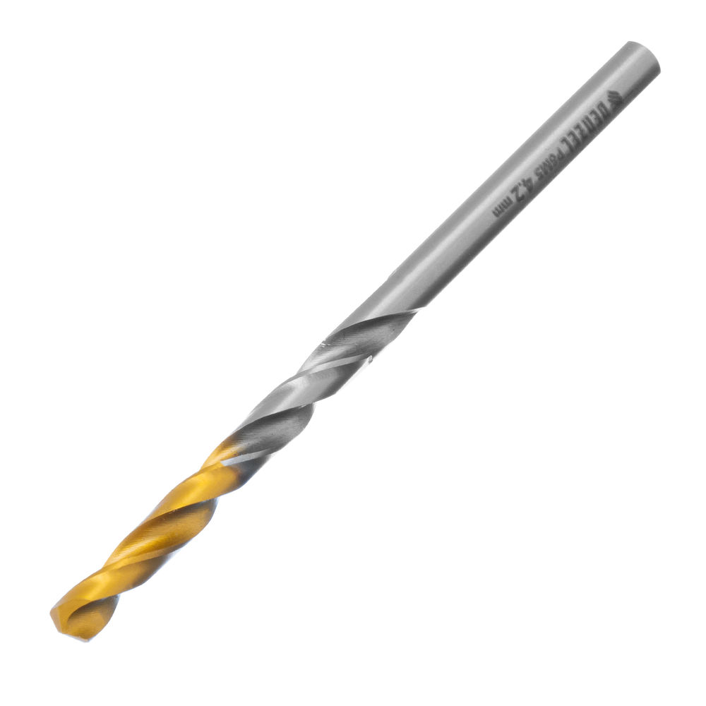 Сверло спиральное по металлу 4,2 x 75 мм, Р6М5, Golden Tip Denzel (718230)