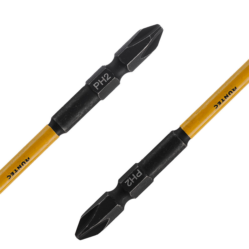 Бита ударная двусторонняя RUNTEC H6.35 110мм PH2/PH2 5 шт., RUNTEC, RT-IBD110